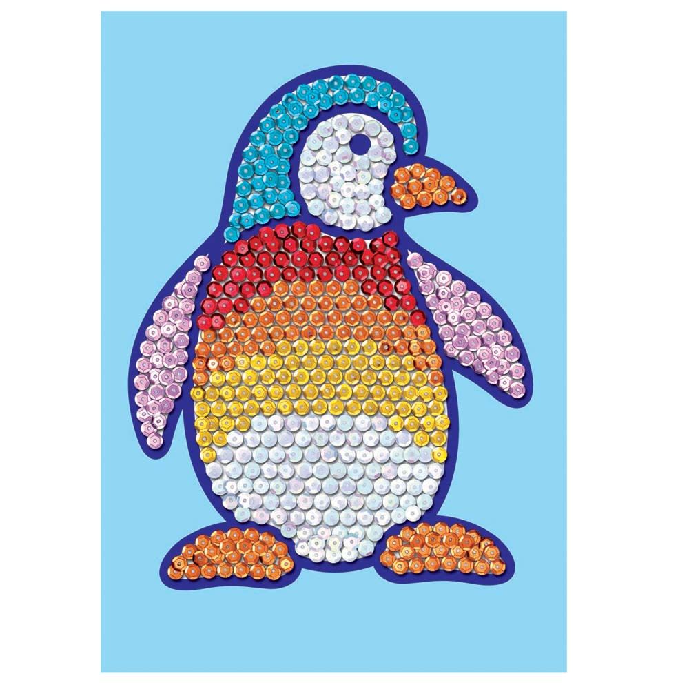 Sequin art, Изкуство с пайети, Пингвинче