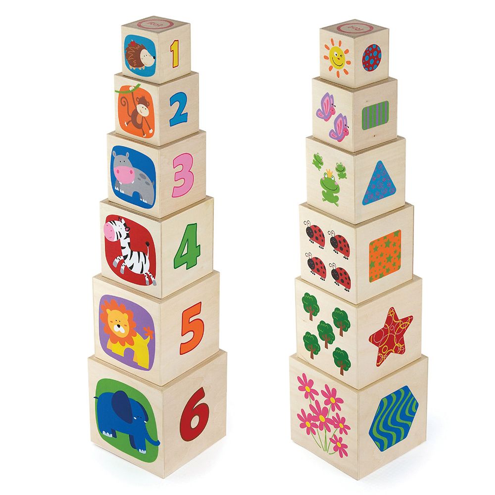 Viga toys, Дървени кубчета, Зоопарк