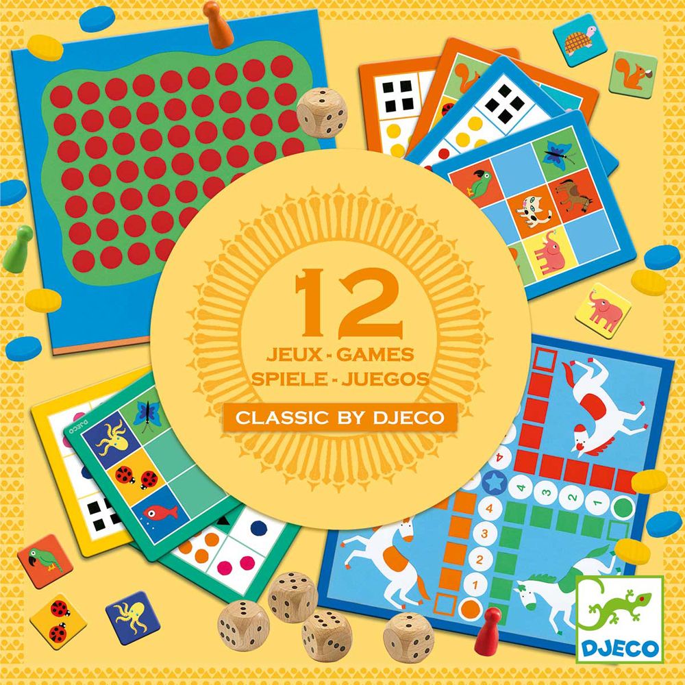 Djeco, Комплект от 12 игри за деца