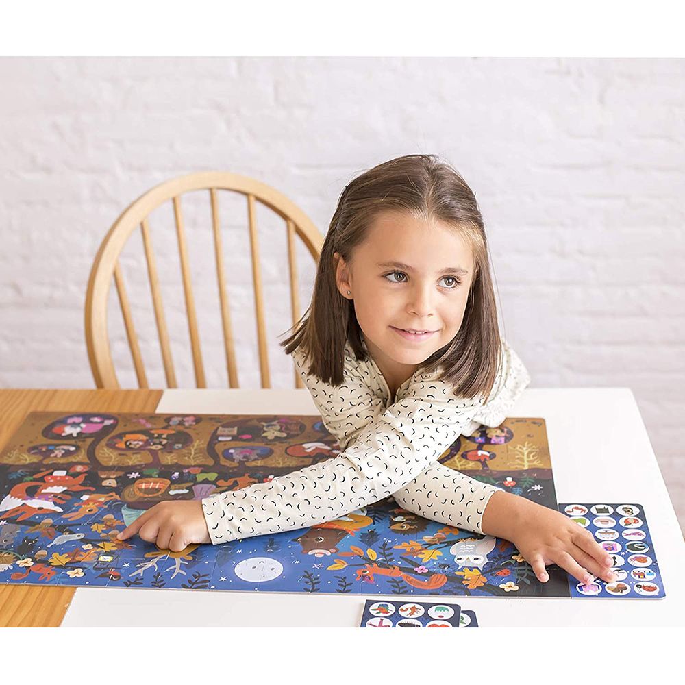 Пъзел-игра за наблюдателност, Опознай живота в гората, 104 елемента