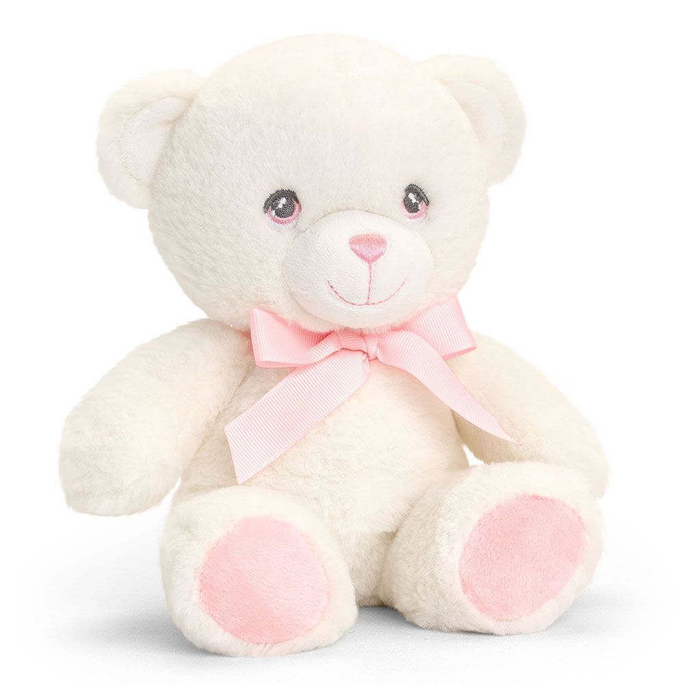 Екологична играчка, Бебешко мече с панделка, 20 см, асортимент