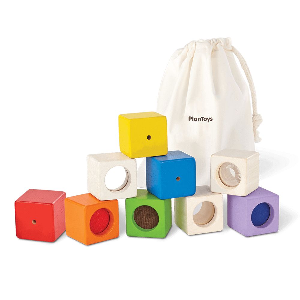 PlanToys, Цветни сензорни кубчета със звуци