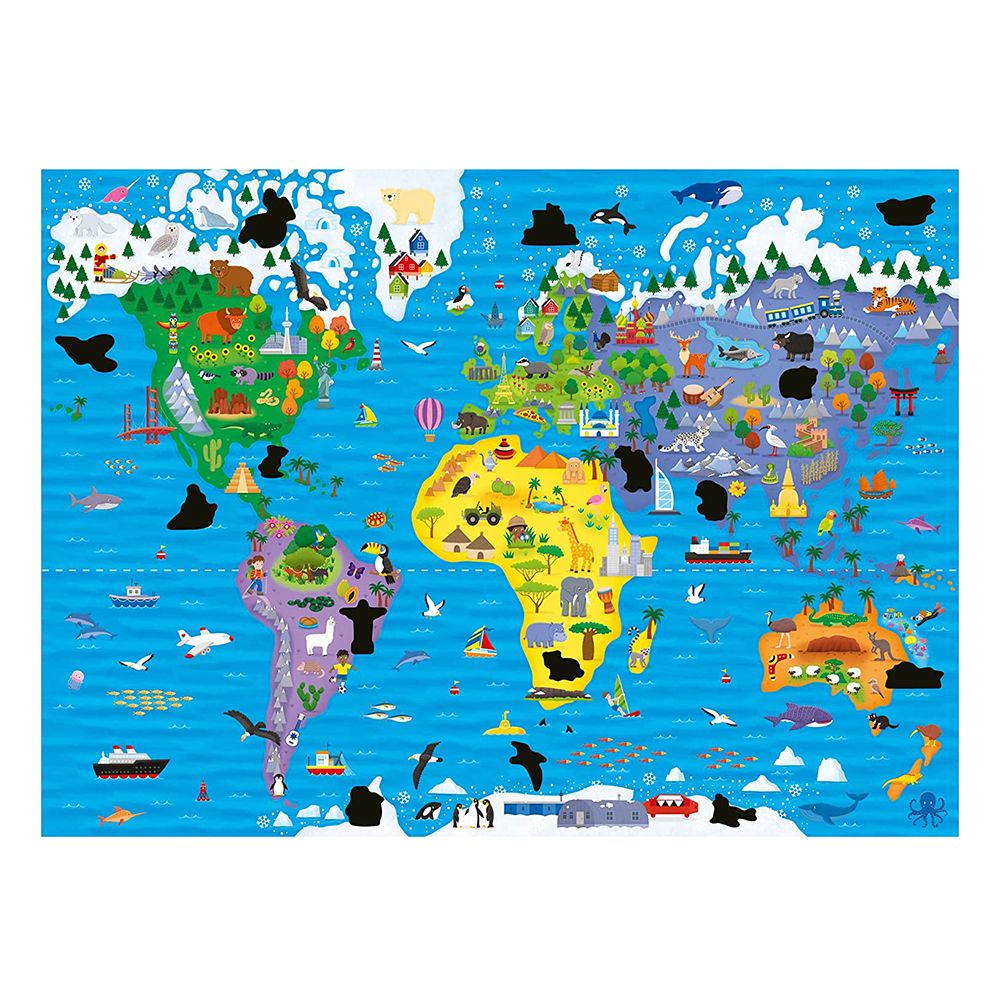 Магически пъзел, Карта на света, 50 части
