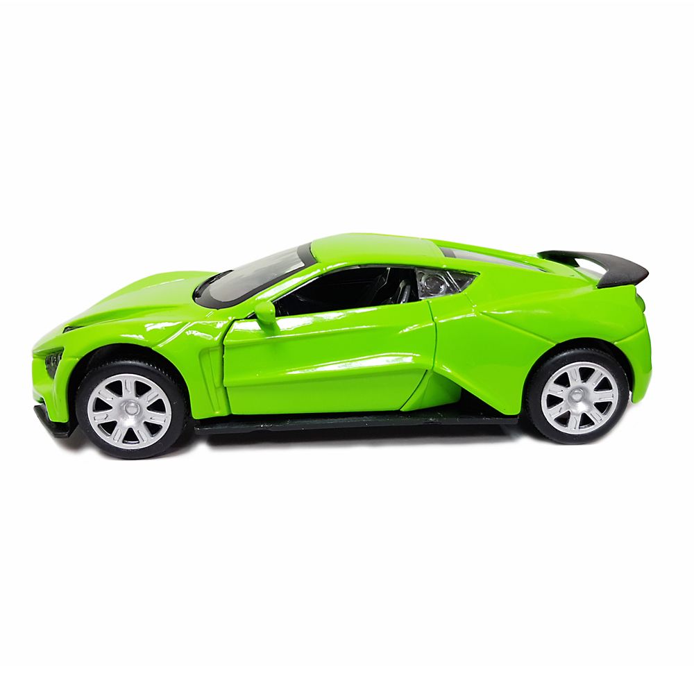 Метална кола, играчка със звук и светлини, зелена