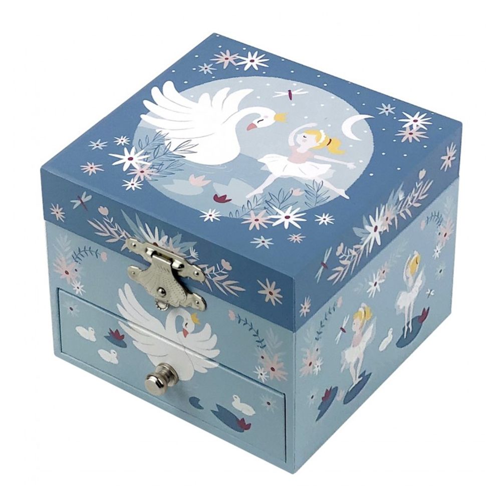 Trousselier, Музикална кутия, Балерината и лебеда, куб