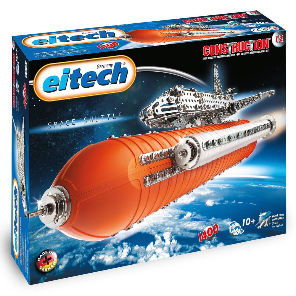 Eitech, Метален конструктор, Космическа совалка DELUXE - 3 модела, 1400 части, по поръчка