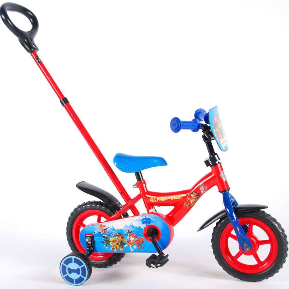 Велосипед с родителски контрол и помощни колела, Paw Patrol, 10 инча