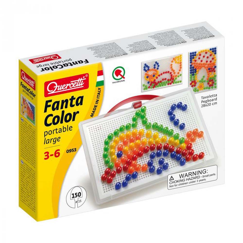 Quercetti, Мозайка FANTACOLOR PORTABLE LARGE, 150 части