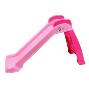 Детска пластмасова пързалка, розово и цикламено