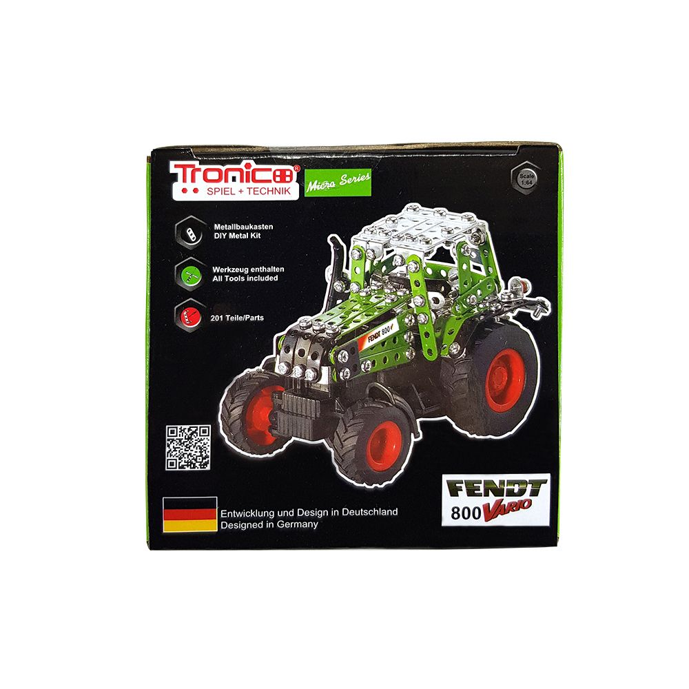 Micro Series, Метален конструктор Трактор Fendt 800 Vario Tractor, 201 части, Tronico