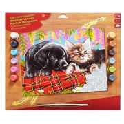 Рисуване по номера голям размер Нови приятели