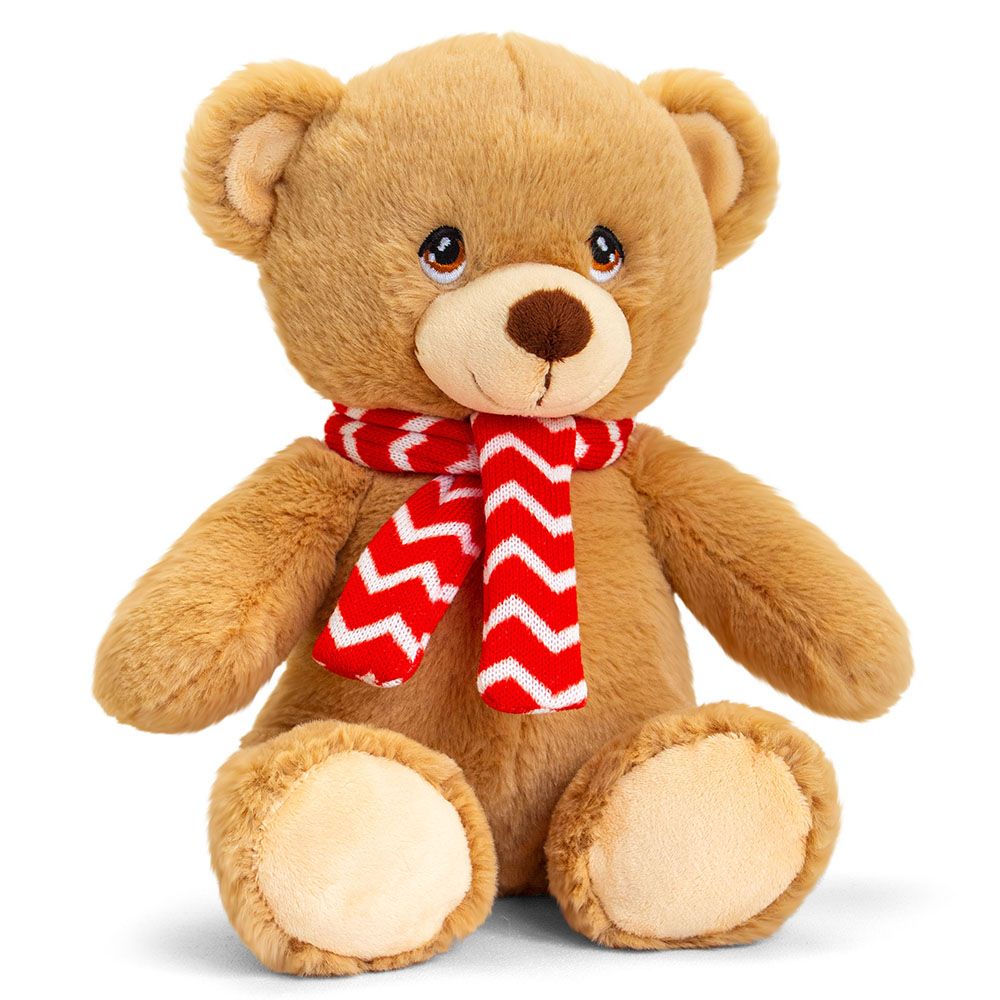 Keeleco, Мече с шалче, плюшена коледна играчка, 25 см, Keel Toys