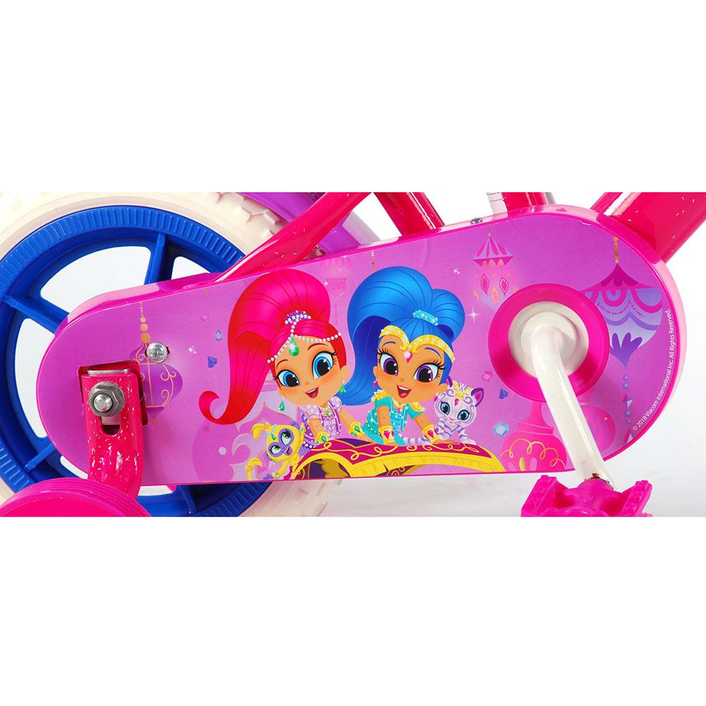 Велосипед с родителски контрол и помощни колела, Shimmer & Shine, 10 инча