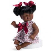 Кукла Сами, чернокожо бебе, с рокля на цветя