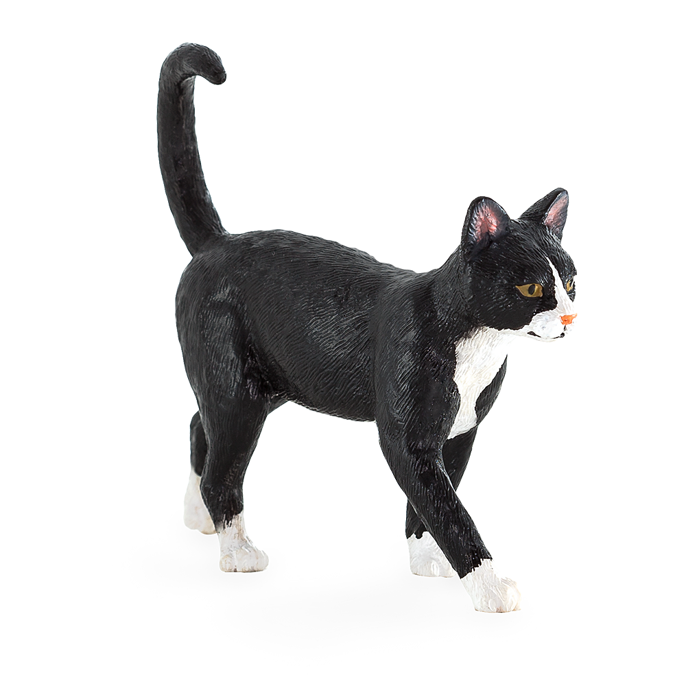 Mojo ANIMAL PLANET, Фигурка за игра и колекциониране, Котка, черно и бяло
