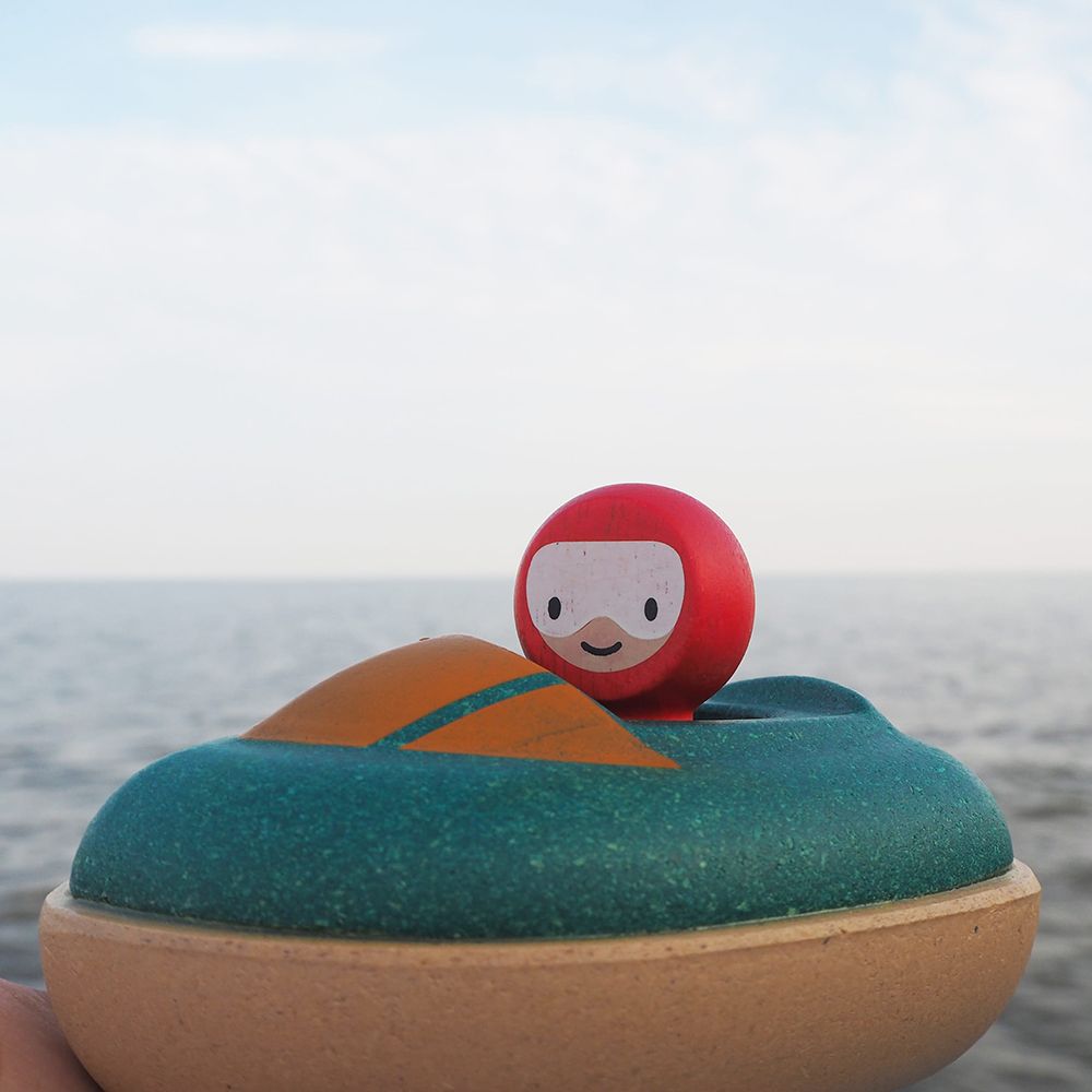 Дървена играчка за баня, Скоростна лодка