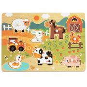 Дървен пъзел с дръжки, Животните във фермата