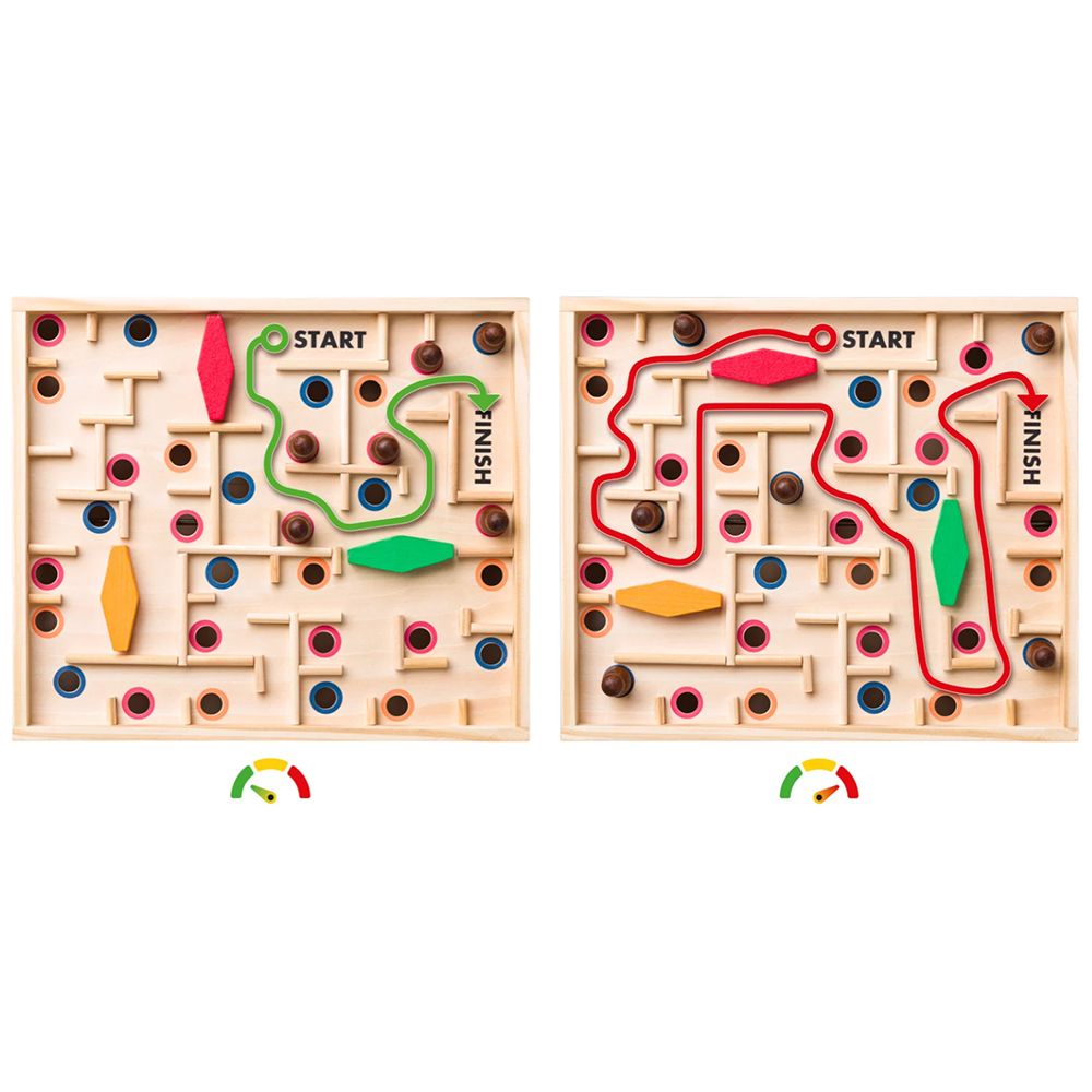 Дървен голям лабиринт с топче