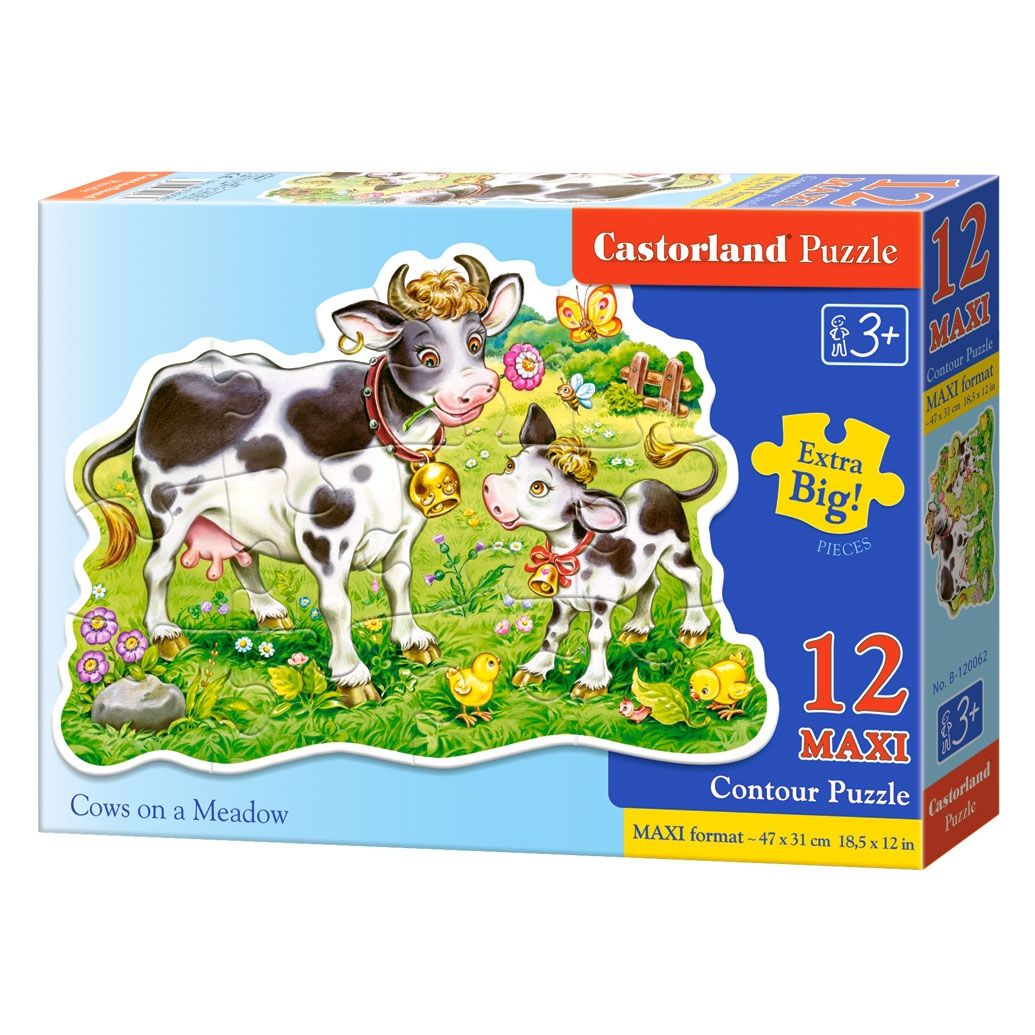 MAXI, Крави на поляната, пъзел 12 части, Castorland