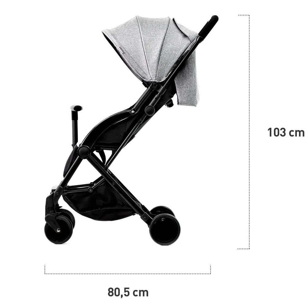 Лятна бебешка количка PILOT, сива, 0-15 кг