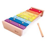 Дървен ксилофон в цветовете на дъгата