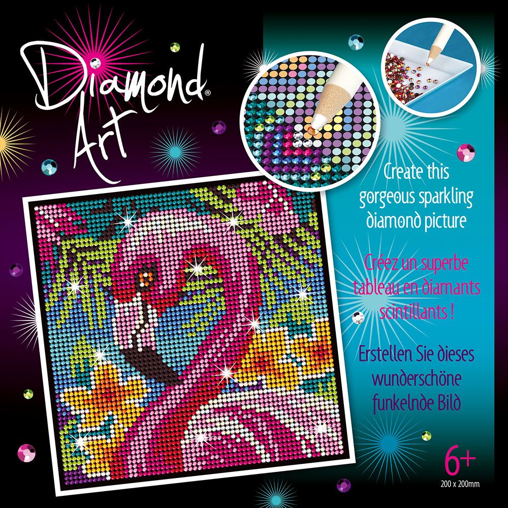 Sequin art, Изкуство с диаманти, Фламинго