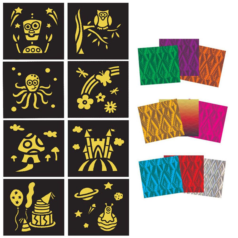 Книжка за път, Картинки с фолио