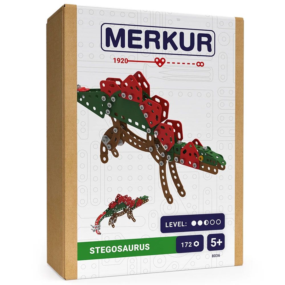 Merkur, Метален конструктор, Динозаври, Стегозавър, 172 части