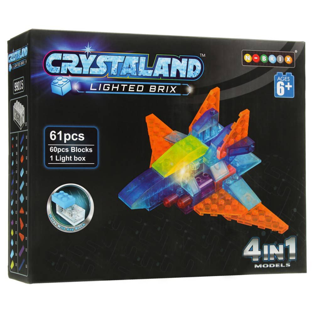 Crystaland, Светещ конструктор, Космическо приключение, 4 в 1, 61 части