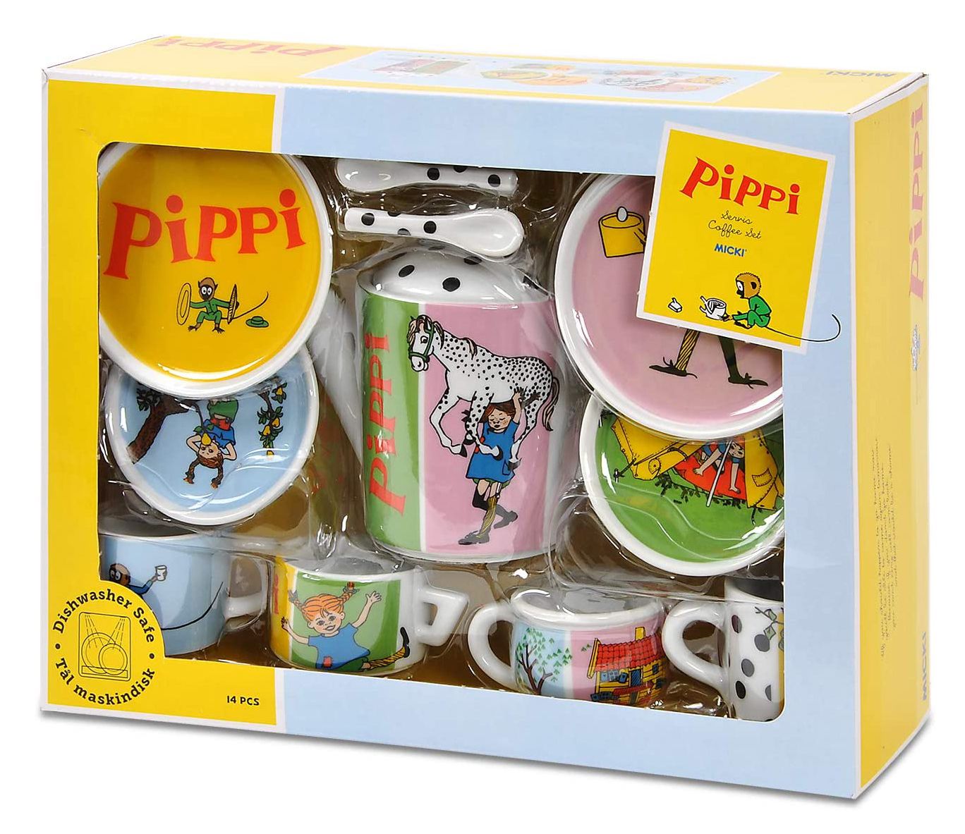 Micki PIPPI, Детски порцеланов сервиз за чай, Пипи Дългото чорапче