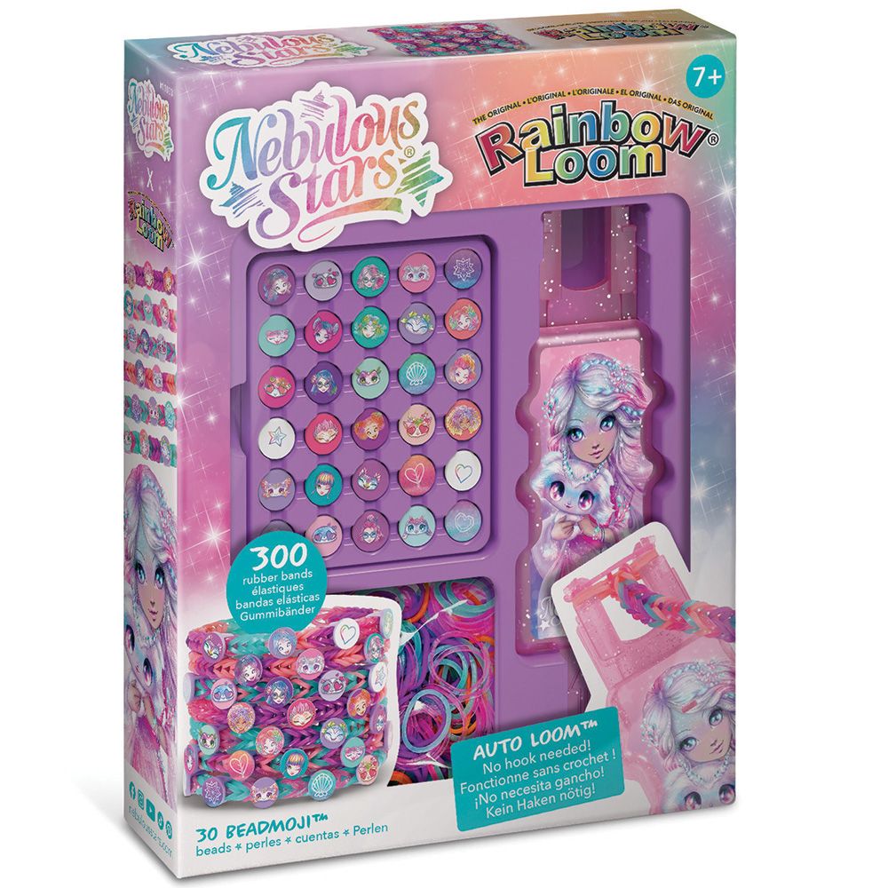 Rainbow Loom, Комплект за плетене на гривни с мъниста и ластици, Nebulous Stars