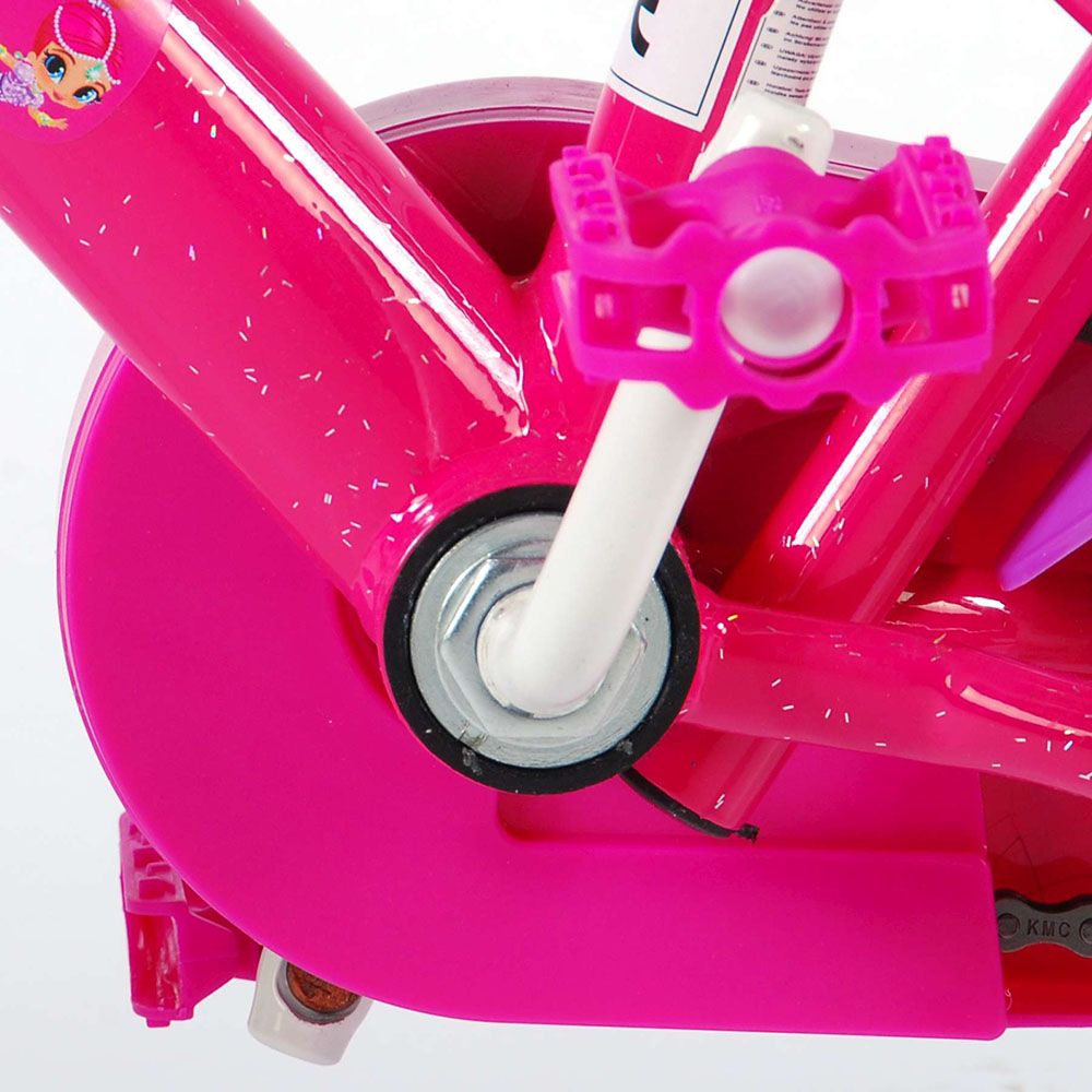 Велосипед с родителски контрол и помощни колела, Shimmer & Shine, 10 инча