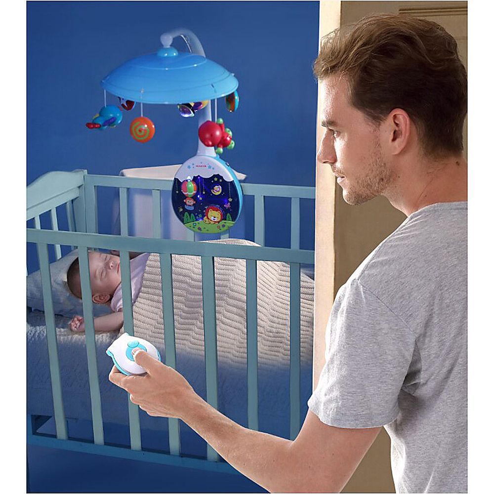 Бебешка музикална въртележка - проектор и нощна лампа, с музика и светлина