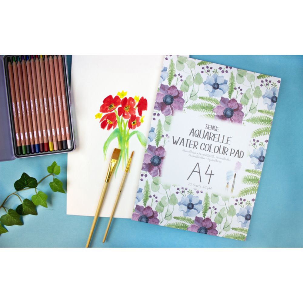 Скицник за акварелни картини, A4, 160 гр., 20 листа
