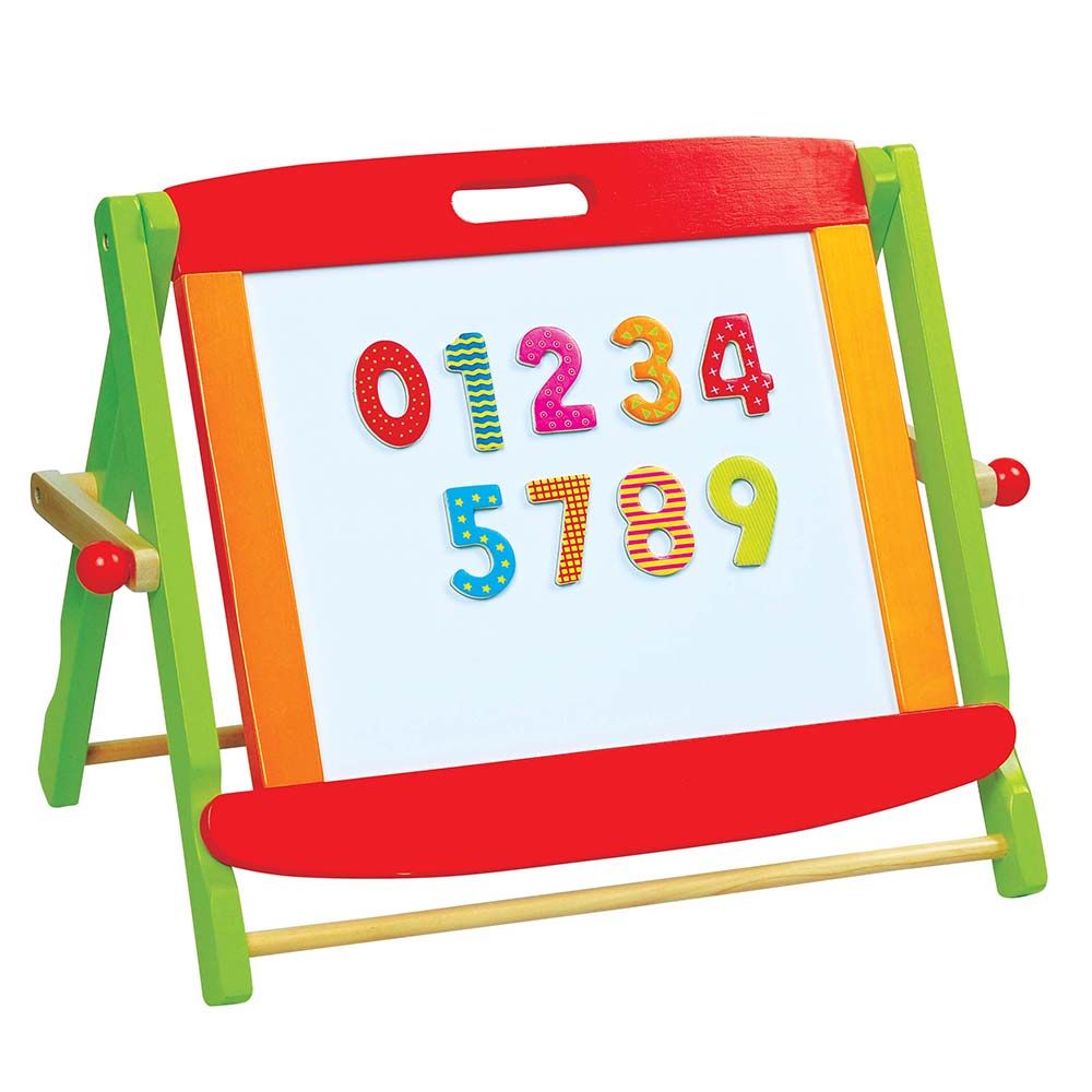 Lelin Toys, Настолна дъска за писане, с 10 магнитни цифри