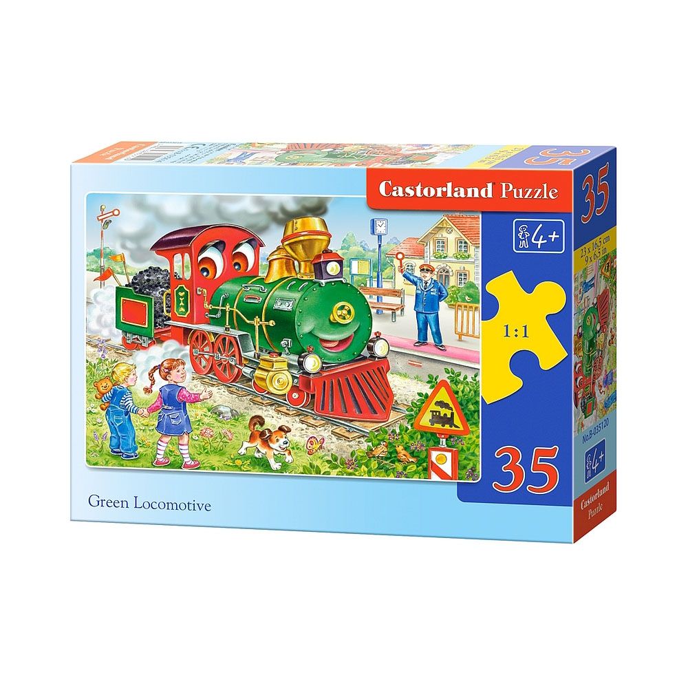 Castorland, Зелен локомотив, пъзел 35 части