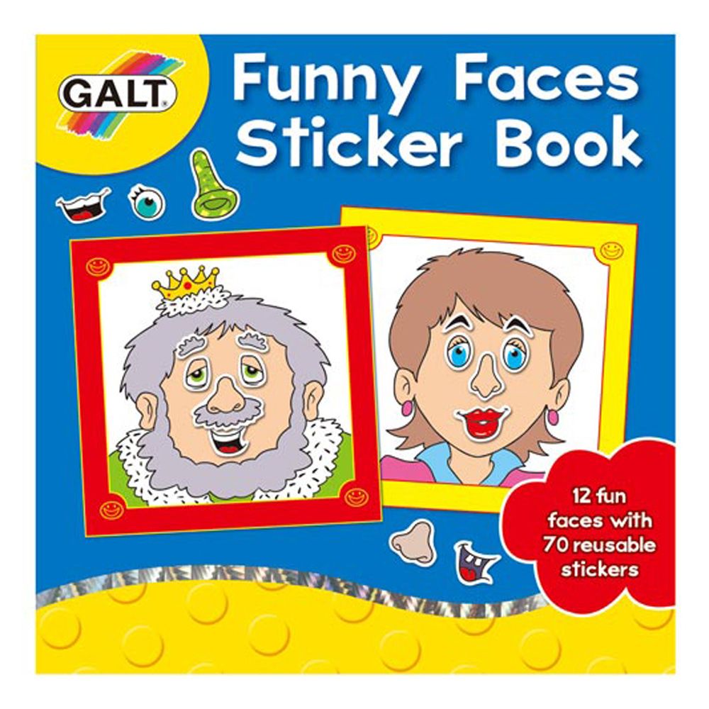 Galt Toys, Книжка със стикери, Забавни лица