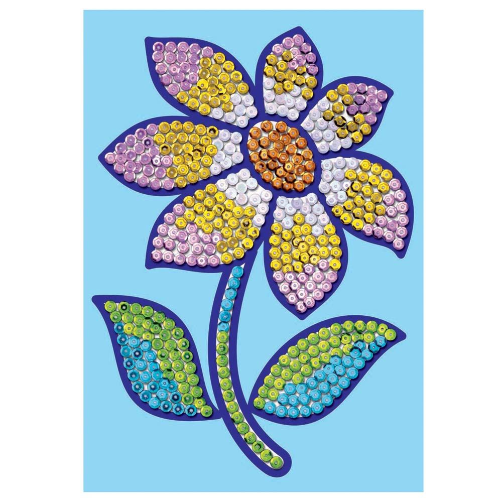 Sequin art, Изкуство с пайети, Цвете