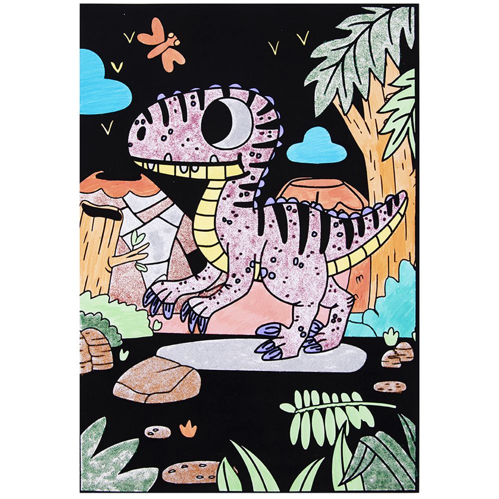 Tookyland, Комплект за оцветяване с кадифе, Динозавър