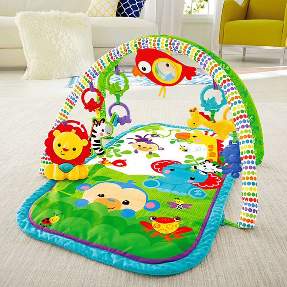 Fisher Price, Бебешка музикална активна гимнастика, 3 в 1, Тропическа гора