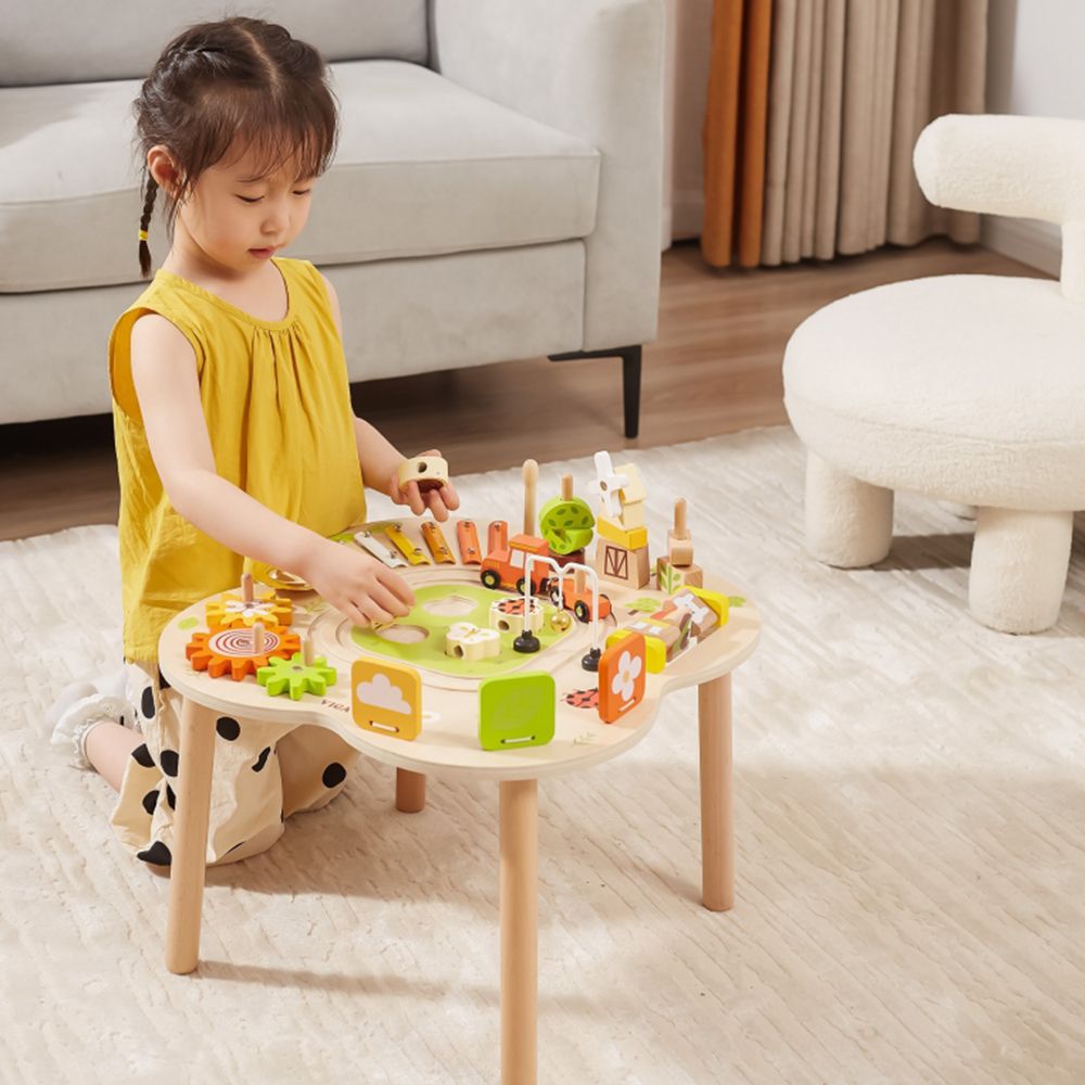 Дървена активна маса за игра