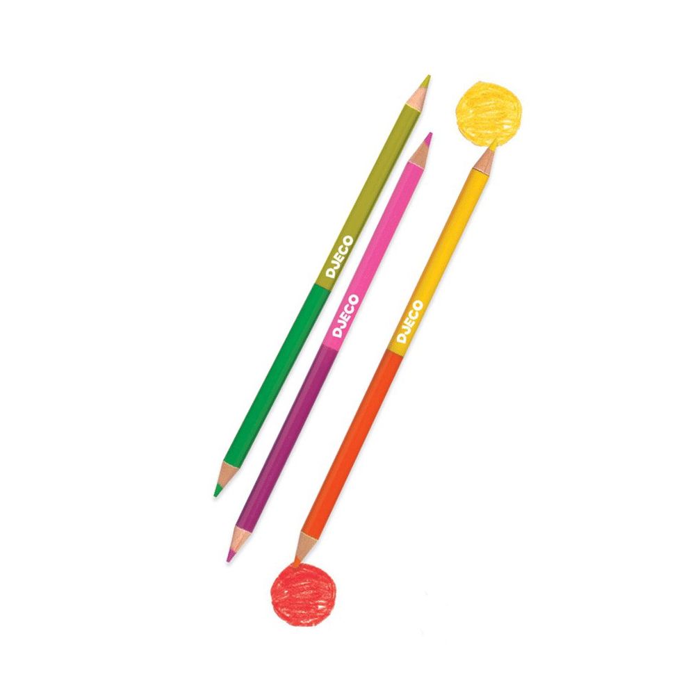 Цветни моливи, 12 броя, 24 цвята