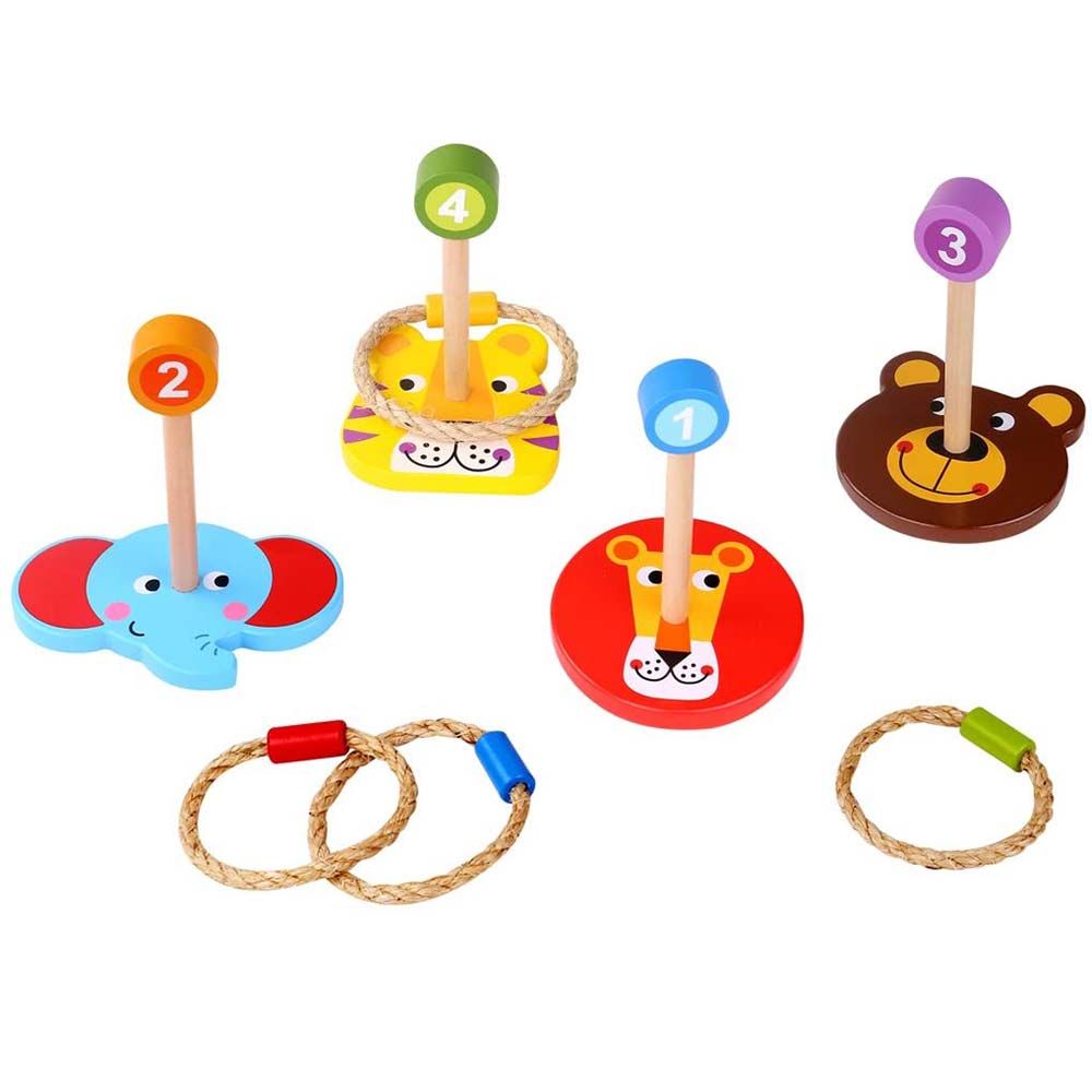 TookyToy, Дървена игра с рингове, Весели животни