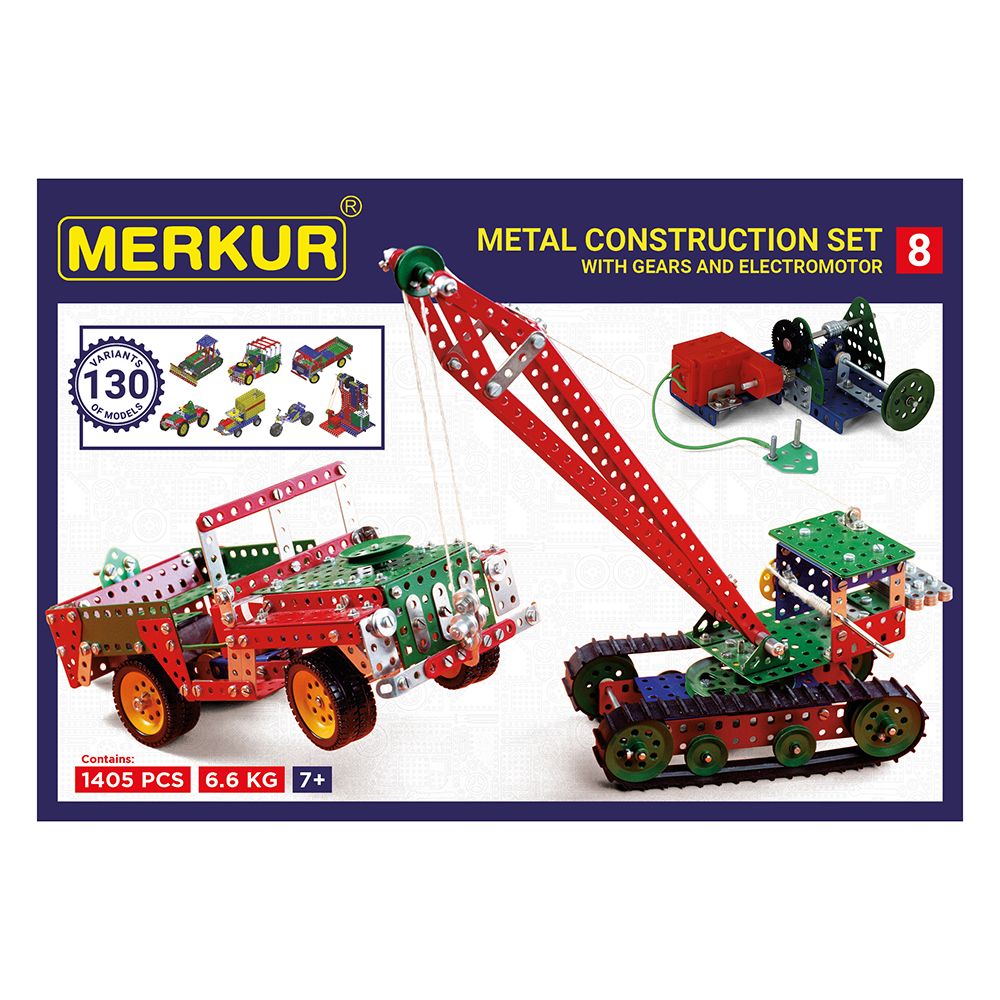 Merkur, Метален конструктор, 1405 части, 130 модела