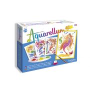 Aquarellum Junior, Комплект за рисуване с акварелни бои, Русалки