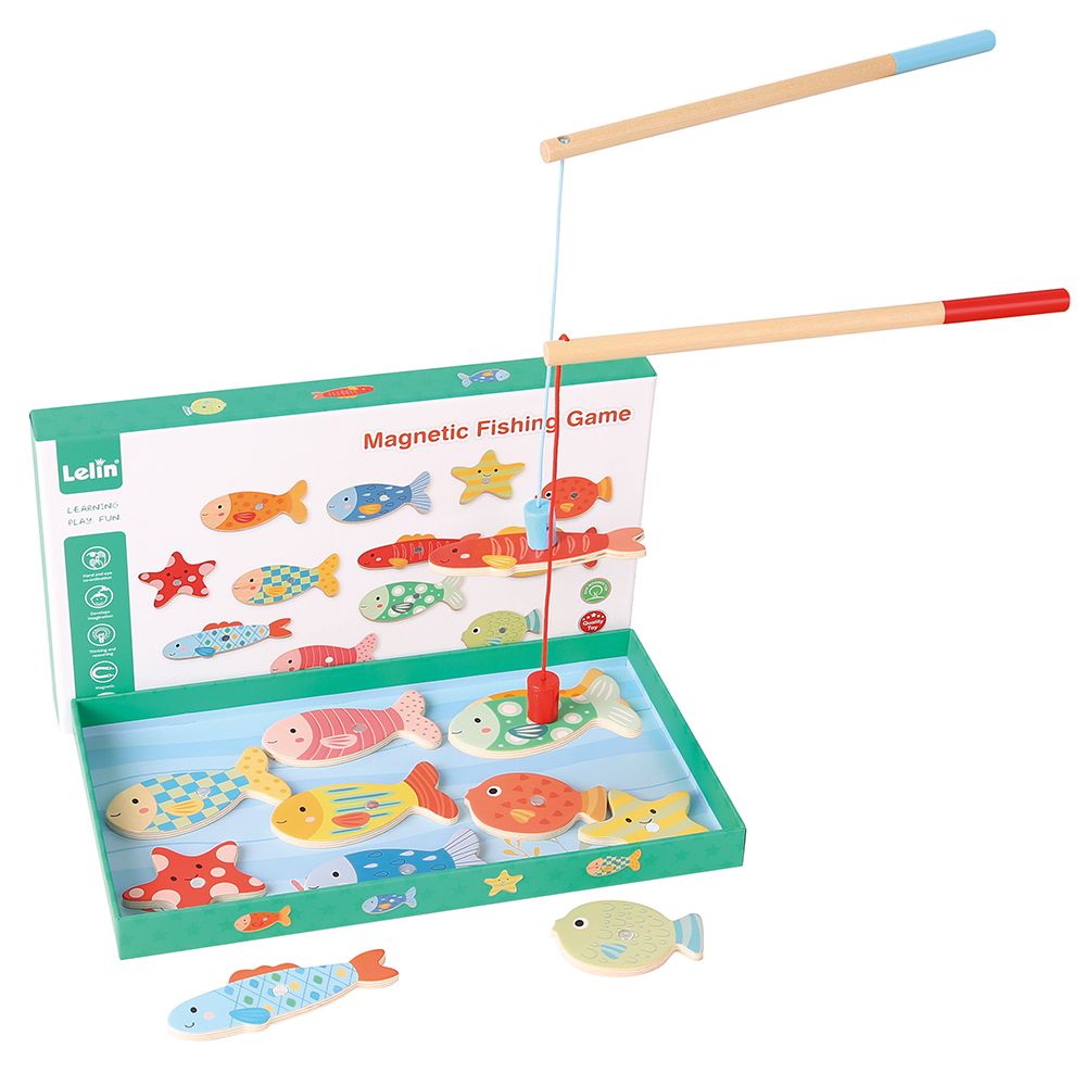 Lelin Toys, Дървена магнитна игра „Весел риболов“
