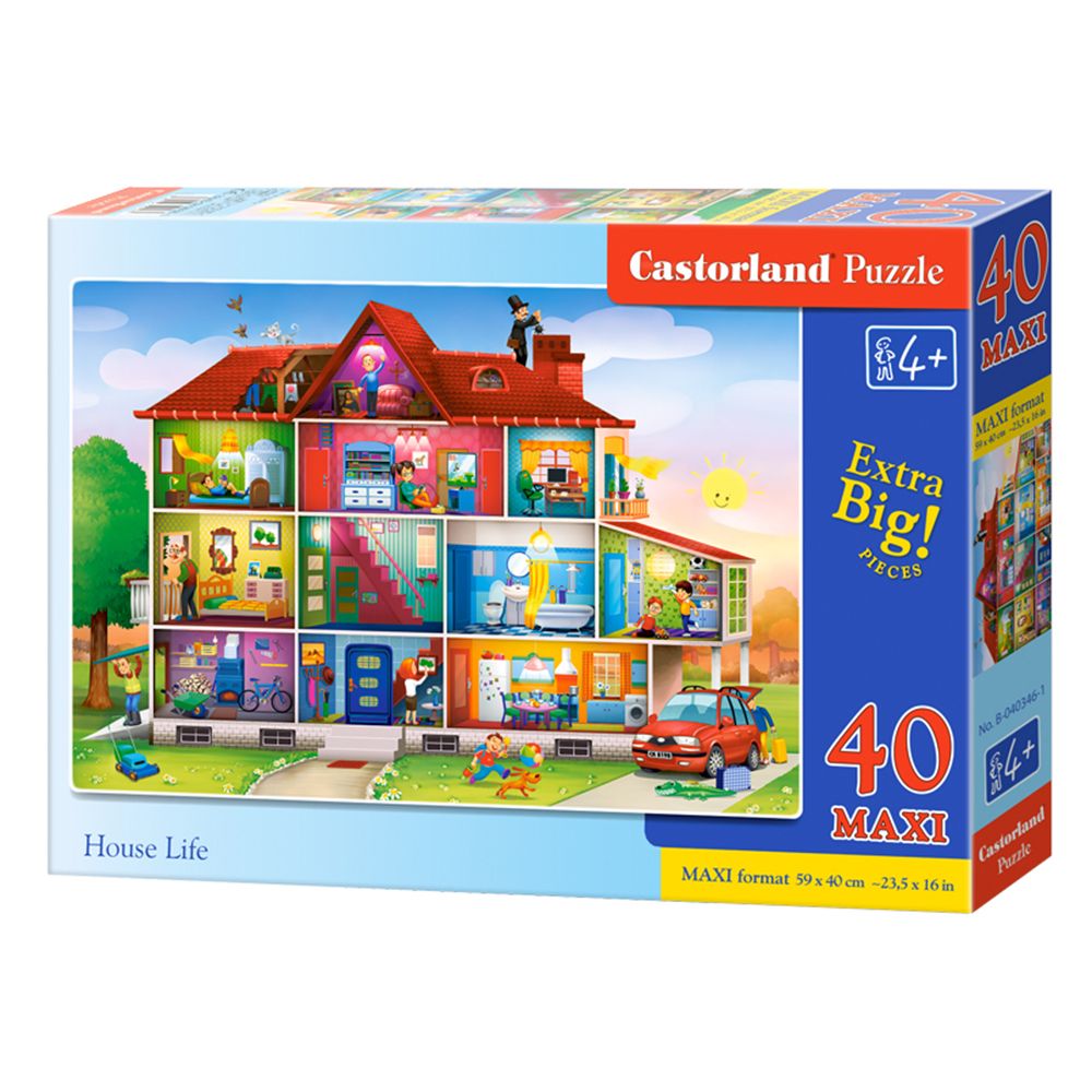 MAXI, Семеен дом, пъзел с 40 части, Castorland
