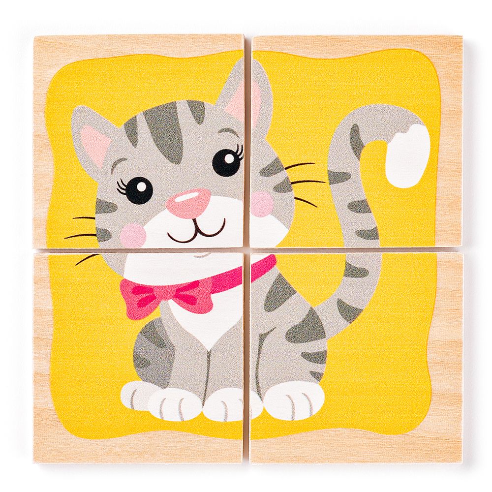 Мини пъзели в дървена кутия, Животни