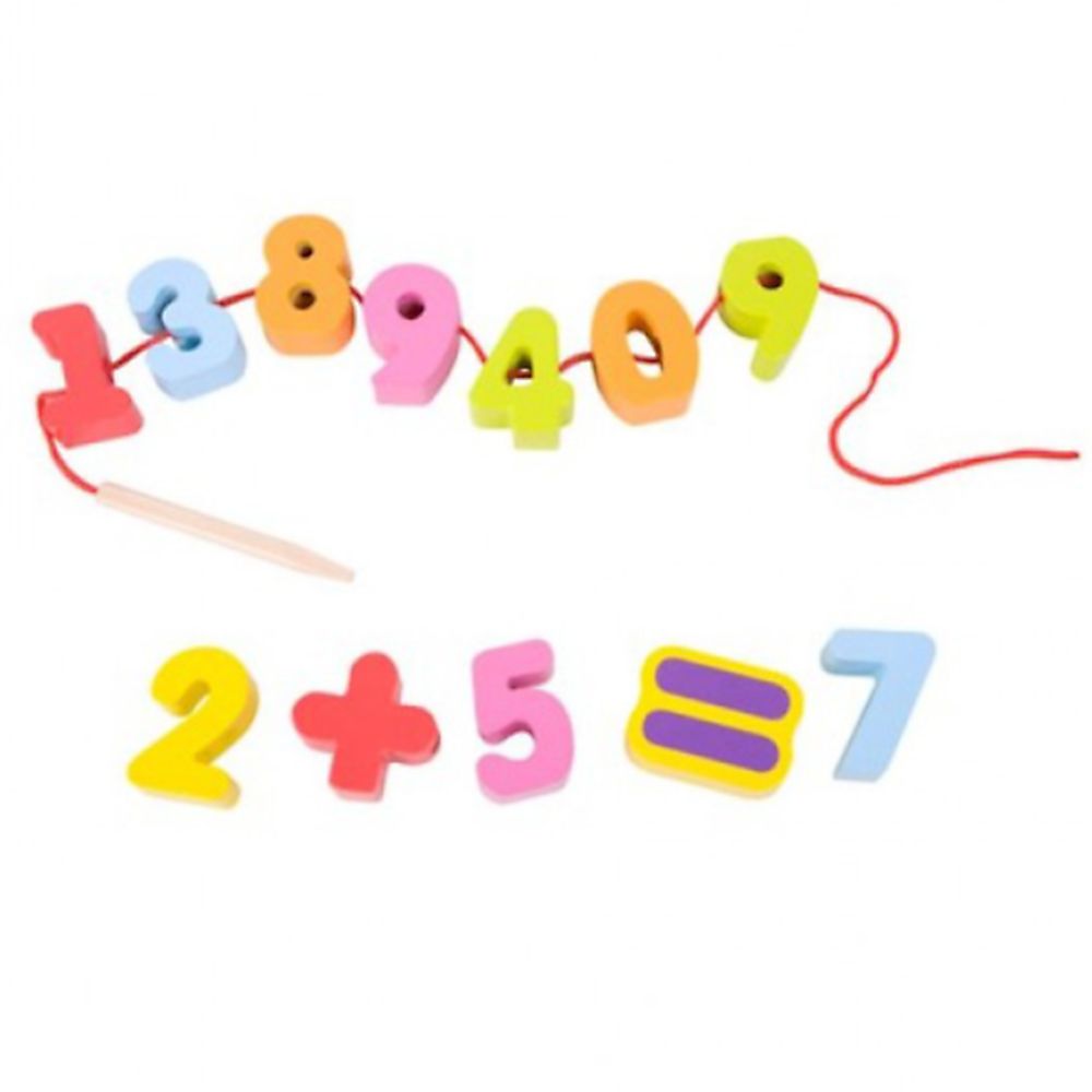 Classic world, Комплект дървени цифри за нанизване