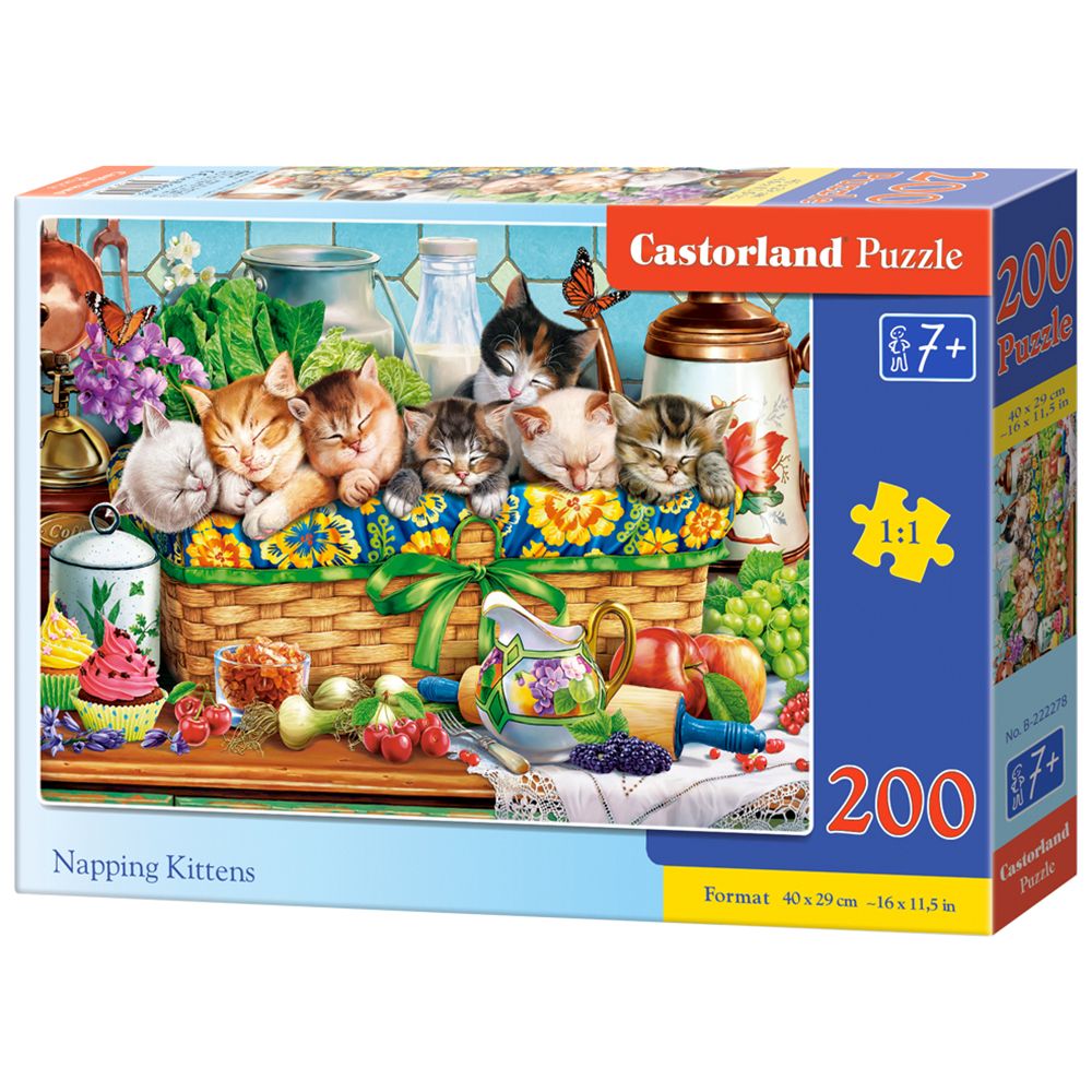 Castorland, Спящи котенца, пъзел 200 части